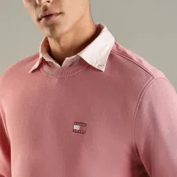 Tommy Hilfiger Pink Cotton Regular Fit Pullover image 5