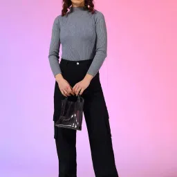 Kotty Black High Rise Wide Leg Jeans image 5