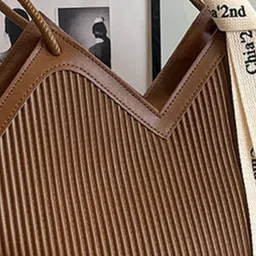 KPOP Women Textured Structured Shoulder Bag image 5