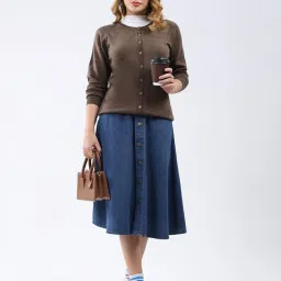 Monte Carlo Brown Solid Cardigan image 5