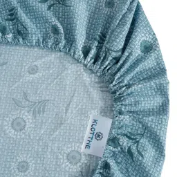 Klotthe Multicolor Cotton Blend Printed 300 TC King Fitted Bedsheet with 2 Pillow Covers image 5