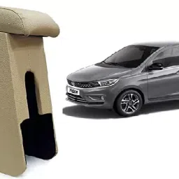 SCA SureStriv Heavy Quality Car Center Console/Handrest/Armrest Custom fit Wooden and Rexene for Tata Tigor All Model Beige-picture-13