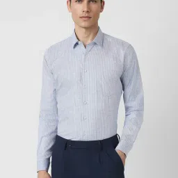 Van Heusen Blue Slim Fit Checks Shirt-picture-39