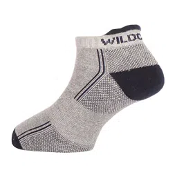 Wildcraft Light Grey Cotton Low Ankle Socks (Pack Of 3) image 4