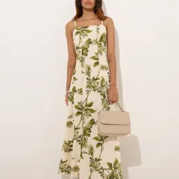 LOV by Westside Off-White Botanical Printed A-Line Dress-picture-10