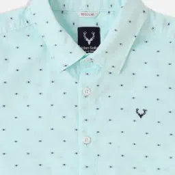 Allen Solly Boys Blue Cotton Printed Shirt image 3
