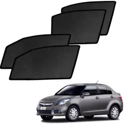 Auto Pearl Side Window Sun Shade Cover for Maruti Suzuki Swift Dzire New (Black)-picture-18
