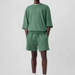 GAP Green Regular Fit Solid T-Shirt image 3