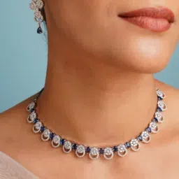 Abdesigns Silver Statement Necklace & Earring Set-picture-48
