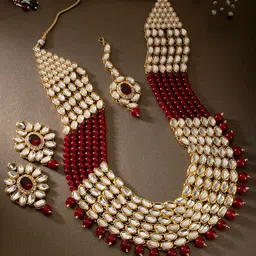 Peora Gold-Plated Kundan Jewellery Set-picture-41