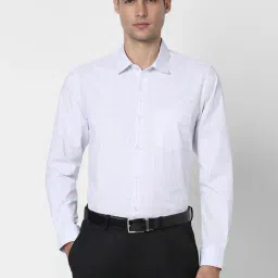 Peter England White Slim Fit Checks Shirt-picture-28