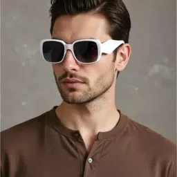 Ted Smith Black UV Protection Rectangular Unisex Sunglasses-picture-19