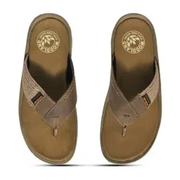 Woodland Men's Khaki Thong Sandals image 4