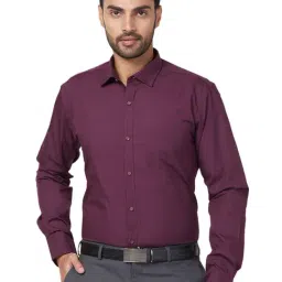 Park Avenue Violet Cotton Slim Fit Shirt-picture-18