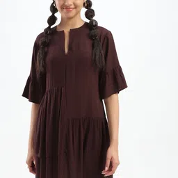 HERE&NOW Adults-Women Brown Dresses-picture-25