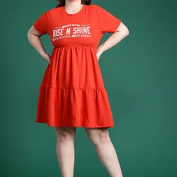 DressBerry Curve Print A-Line Dress-picture-25