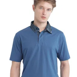 RARE RABBIT Men Solid Polo Collar Cotton T-shirt-picture-23