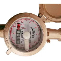 Kranti ISI Marked Water Meter Class A - 20MM | Water Flow Meter | Brasss Water Meter | Premium Water Meter - 15mm | Water Flow Meter Male Thread KAM-G - 20 mm | 1- pc SOLTAIREJACO image 1