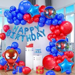 Solid Spider Theme Birthday Decoration Kit For Boys| Balloon-image-10