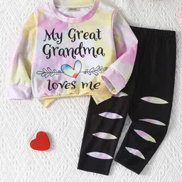 INCLUD Girls Printed T-shirt with Trousers-image-46