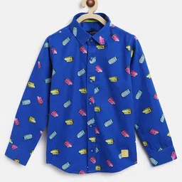 Tales & Stories Full Sleeves Candy Print Shirt - Royal Blue-picture-23