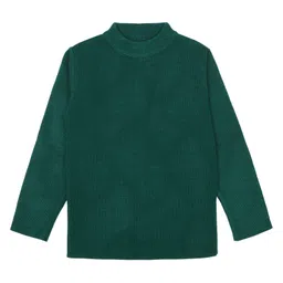 Elefantino Full Sleeves Solid Sweater - Green-picture-18