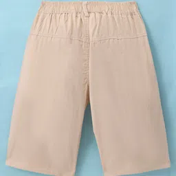 Kookie Kids Knee Length Solid Color Shorts - Khakhi image 2