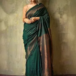LALITATEX Woven Design Zari Silk Blend Handloom Saree-picture-34