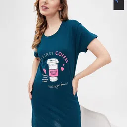 Dreambe Women 2 Printed Extended Sleeves Applique T-shirt-picture-20