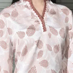 FFU Printed V-Neck Tunic With Trousers Co-Ords image 3