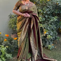 yourwish Ethnic Motifs Zari Silk Cotton Banarasi Saree-picture-11