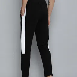 Harvard Men Black & White Side Striped Track Pants image 3