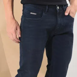 Rare Rabbit Blue Cotton Solid Slim Fit Jeans image 5