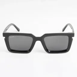 Ted Smith Black UV Protection Rectangular Unisex Sunglasses image 3