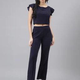 Latin Quarters Navy Crop Top With Pants-picture-44