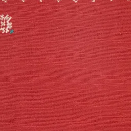 Fabindia Home Red Cotton Blend 260 GSM Embroidered Ahava Table Mat - Set of 6 image 5