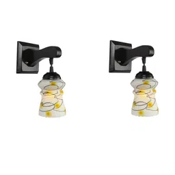 SOMIL Yellow Glass Cylinder Printed Wall Lamps-picture-11