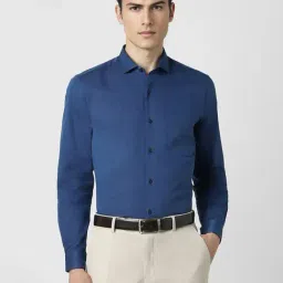 Peter England Blue Slim Fit Shirt-picture-21