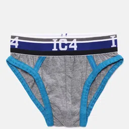 IC4 Boys Pack of 3 Grey Solid Basic Briefs 0KMB-G211P3 image 3