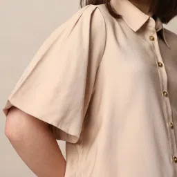 Only Beige Viscose Regular Fit Shirt image 5