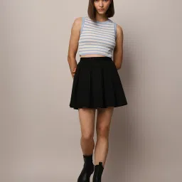 Only Blue & Cream Striped Tank Top image 5