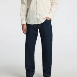 SELECTED HOMME Straight Dark Blue Lightly Washed Mid Rise Jeans-image-85