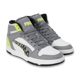 Puma Kids RBD Game V1 Feather Grey Ankle High Sneakers image 5