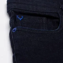 Allen Solly  Navy Cotton Regular fit Solid Jeans image 5