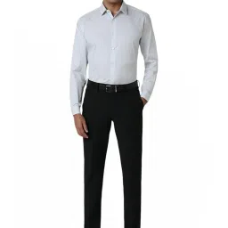 Van Heusen Grey Cotton Slim Fit Printed Shirt image 5