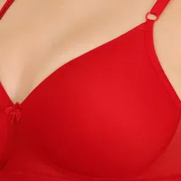 Clovia Red Non Wired Padded T-Shirt Bra image 5