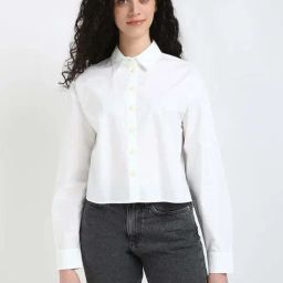 CALVIN KLEIN JEANS Bright White Cotton Plain Shirt-picture-3