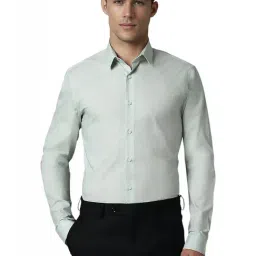 Louis Philippe Green Cotton Slim Fit Printed Shirt-picture-32