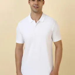 Allen Solly White Cotton Regular Fit Polo T-Shirt-picture-41