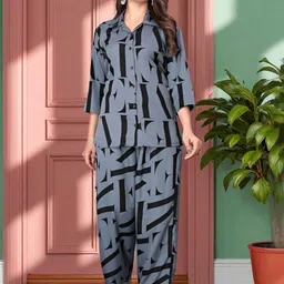 Moda Rapido Pack Of 2 Printed Shirt Collar Shirt With Trouser Co-Ords-picture-22